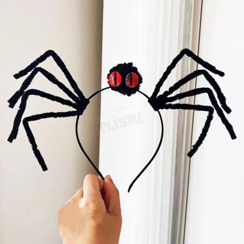 TLISMI Halloween Spider Headband for Girls & Women – Creepy Black Spider with Red Eyes & Bendable Legs | Fun Scary Costume Hair Accessory for Kids, Trick-or-Treat, Cosplay, Parties & Dress-Up - Image 4