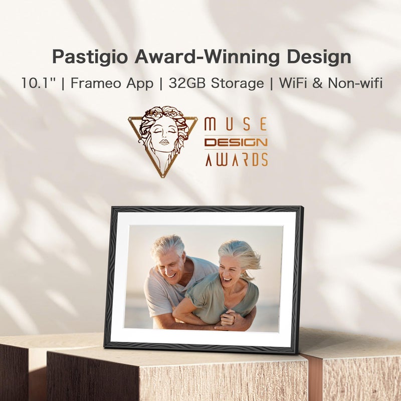 Pastigio Digital Picture Frame, 10.1'' Frameo Digital Frame Wifi, 32GB Memory, 1280*800 HD Touch Screen Digital Photo Frame, Wall Mountable, Auto-Rotate, Share Instantly, Wedding, Birthday Gifts for Women, Mom - Image 3