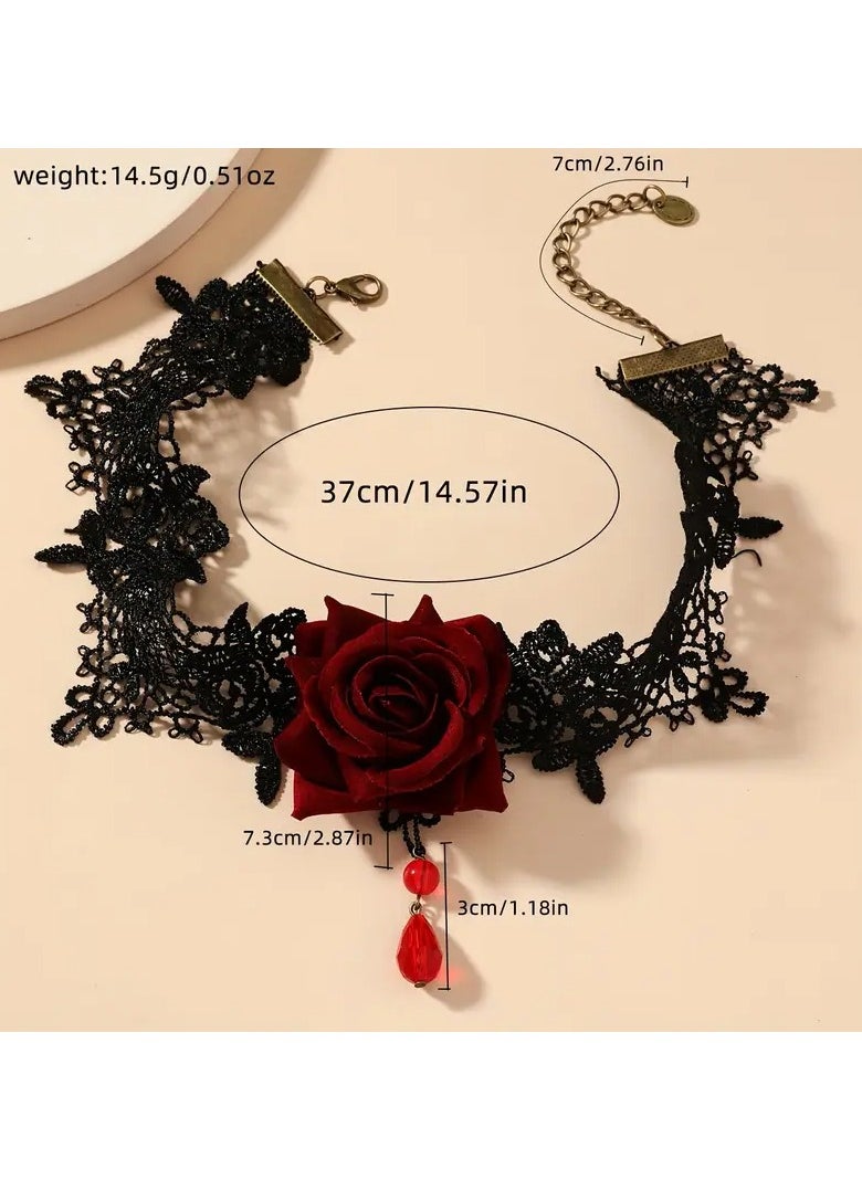 Goolsky Women'S Personalized Flower Lace Necklace  - Image 3
