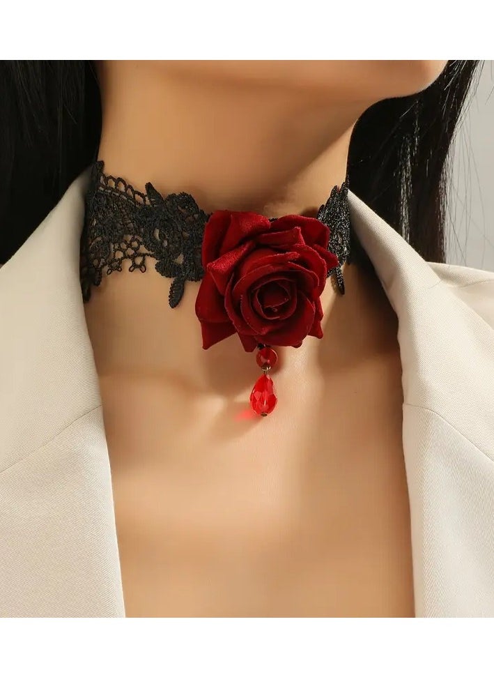 Goolsky Women'S Personalized Flower Lace Necklace  - Image 2