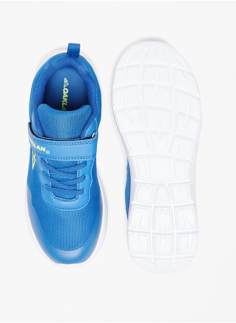 Oaklan by Shoexpress - Boys Logo Print Sports Shoes with Hook and Loop Closure - Image 1