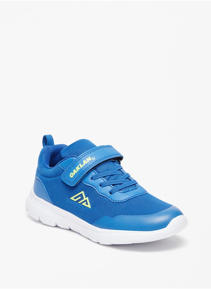 Oaklan by Shoexpress - Boys Logo Print Sports Shoes with Hook and Loop Closure - Image 1