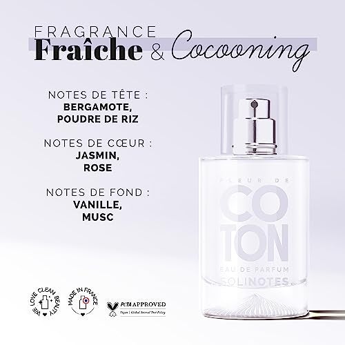 Solinotes Paris Solinotes Cotton Flower Perfume for Women & Men, 1.7 Fl Oz/ 50 ML Eau De Parfum, Delicate Floral and Soothing Scent with Premium Ingredients - Clean Perfume, Cruelty Free, Vegan, Made in France - Image 4