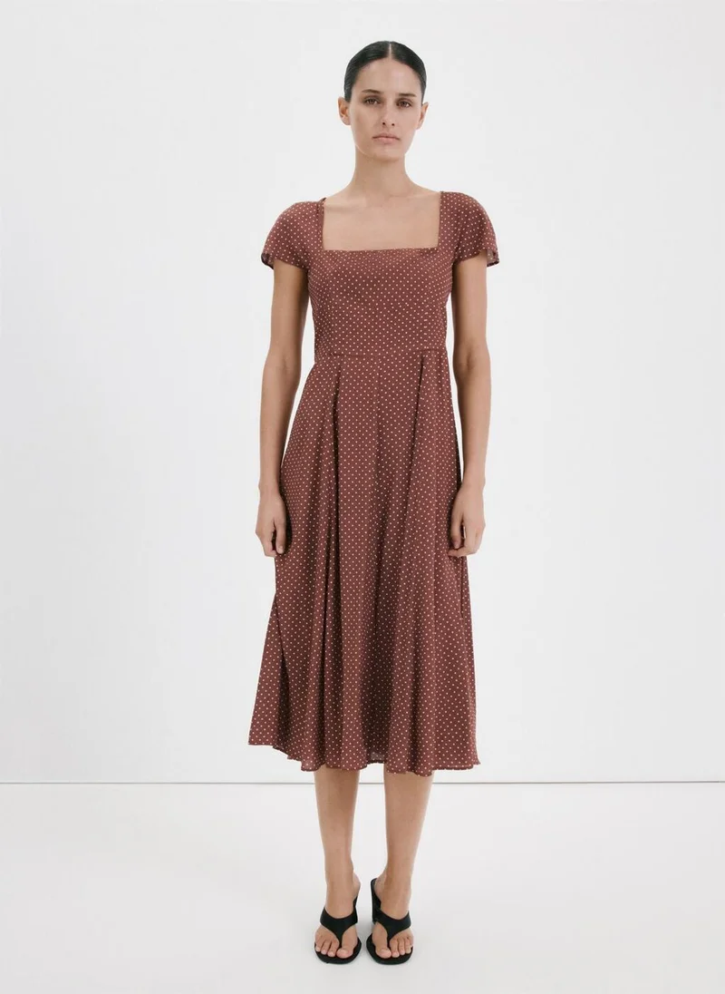 مانجو A-line polka-dot dress