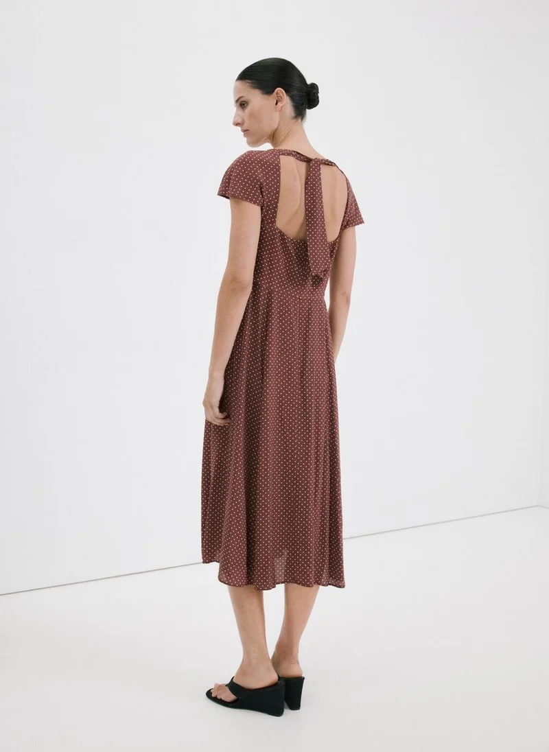 مانجو A-line polka-dot dress