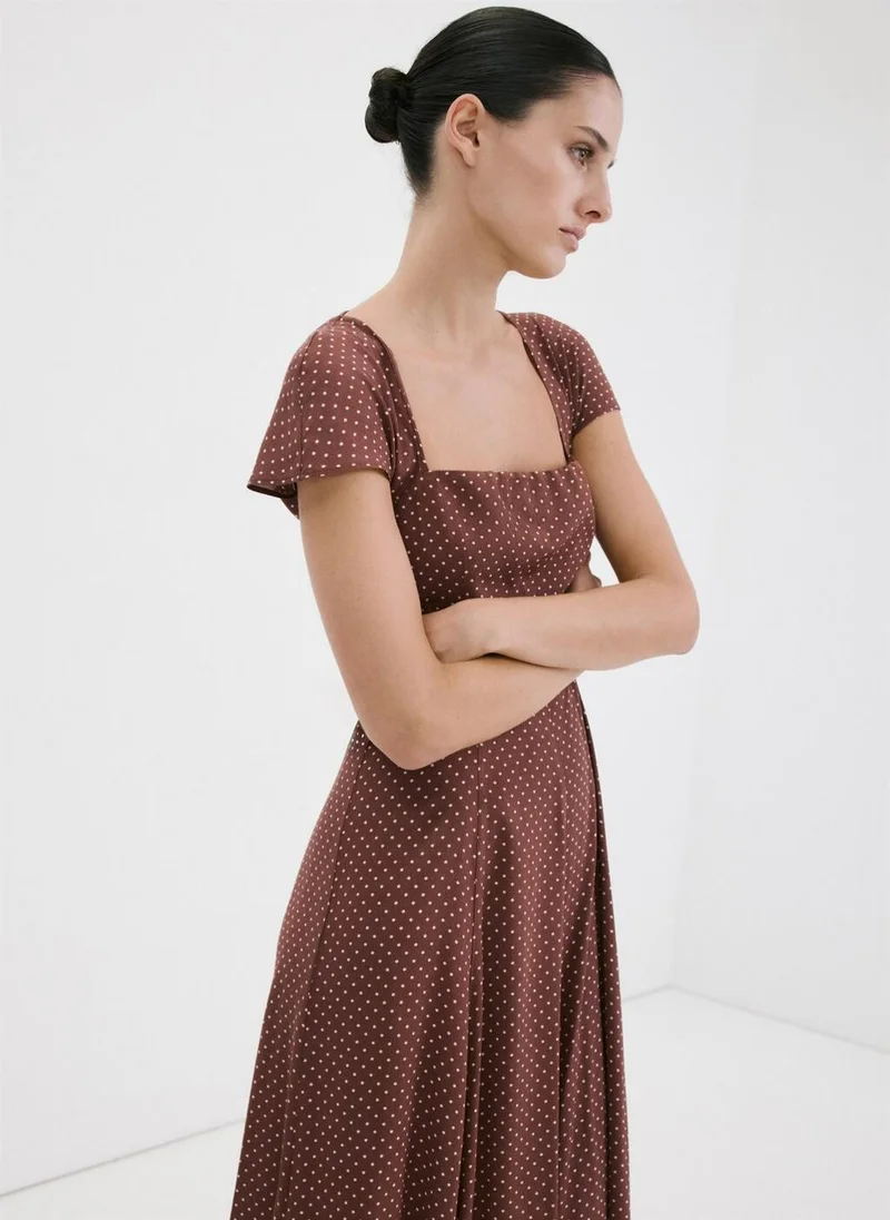 MANGO  A-line polka-dot dress for Women | Best Price UAE