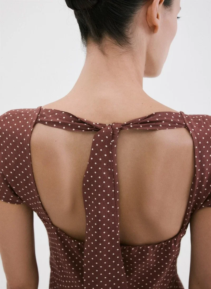 MANGO  A-line polka-dot dress for Women | Best Price UAE