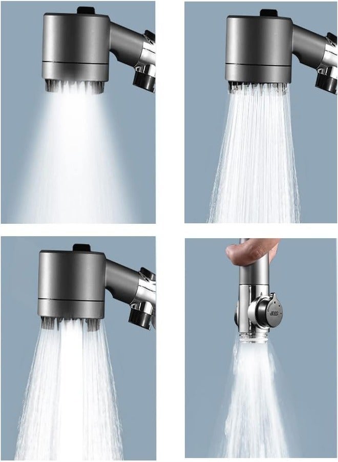 رأس دش محمول بالضغط العالي مزود بمرشحات - 3 أوضاع رش ووضع مسدس رش قابل للفصل - Image 4