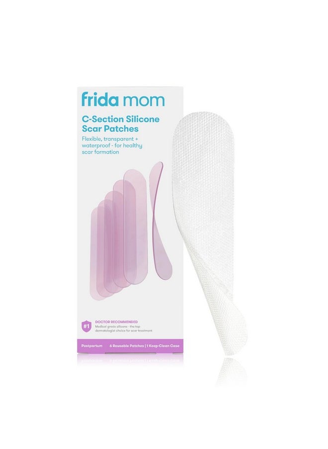 frida mom - C-Section Silicone Strips, C-Section Recovery Must Have Scar Patches, Reusable Medical Grade Treatment For Keloid Scars, Includes Case & Pouch - Image 1