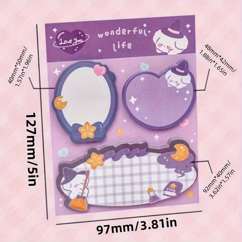 Magic Puppy 60 Sheets Themed Sticky Notes for Office Bulletin Board Planner Journal - Image 5