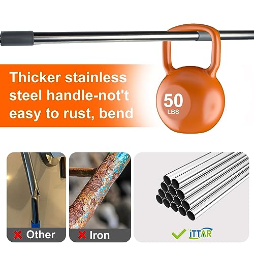 ITTAR Heavy-Duty Floor Squeegee, 62" Adjustable Handle, EVA Foam Blade, Ideal for Concrete, Garage, Patio & More - Image 5