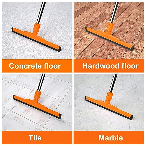 ITTAR Heavy-Duty Floor Squeegee, 62" Adjustable Handle, EVA Foam Blade, Ideal for Concrete, Garage, Patio & More - Image 2