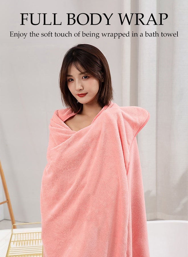 منشفة حمام للرجال والنساء | ناعمة، تمتص الماء بشكل عالي، تجف بسرعة، ومضادة للبكتيريا | 75 × 150 سم (عبوة من 1، وردي) - Image 5