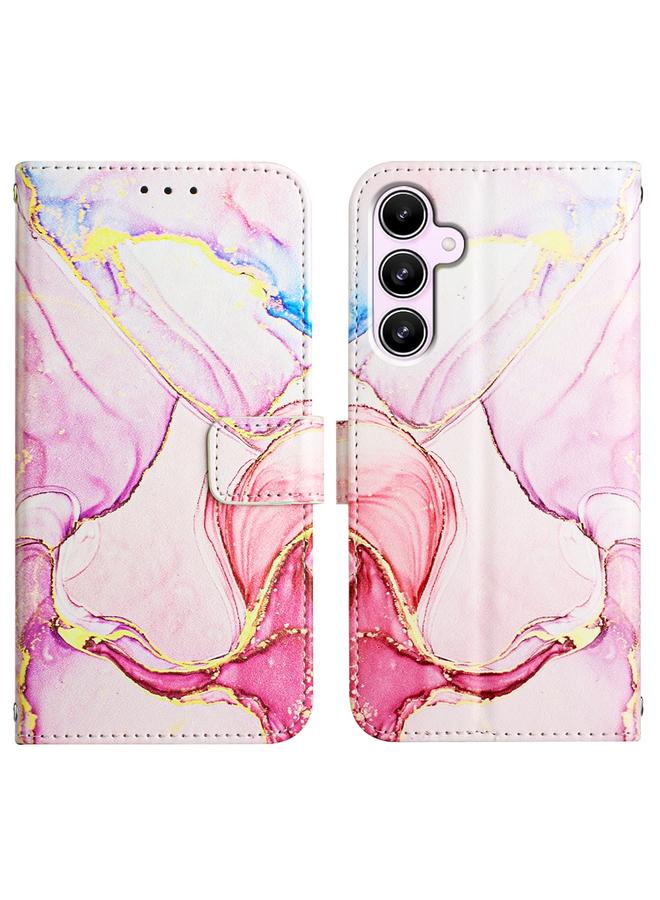 اس-توب جراب هاتف Samsung Galaxy A55 PT003 من الجلد القابل للطي بنمط رخامي - Image 3