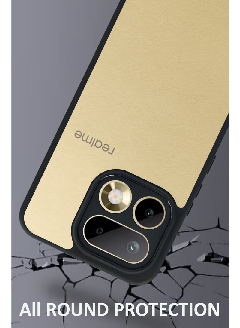 NAFCO Realme 16 Pro 5G - Hard Back Transparent Crystal Clear Case with Colourful TPU Bumper & Drop Protection Case Cover - Black - Image 4