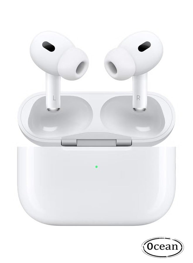 Wireless Earbuds, Bluetooth Headphones, Active Noise Cancellation, Personalized Spatial Audio, High-Fidelity Sound, USB-C Charging, White