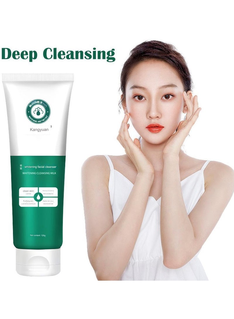 KANGYUAN 120g Whitening Freckle Facial Cleanser Oil Soothing Control Spots Foam Gentle Dark Wash Fad Facial Cleansing - Image 2