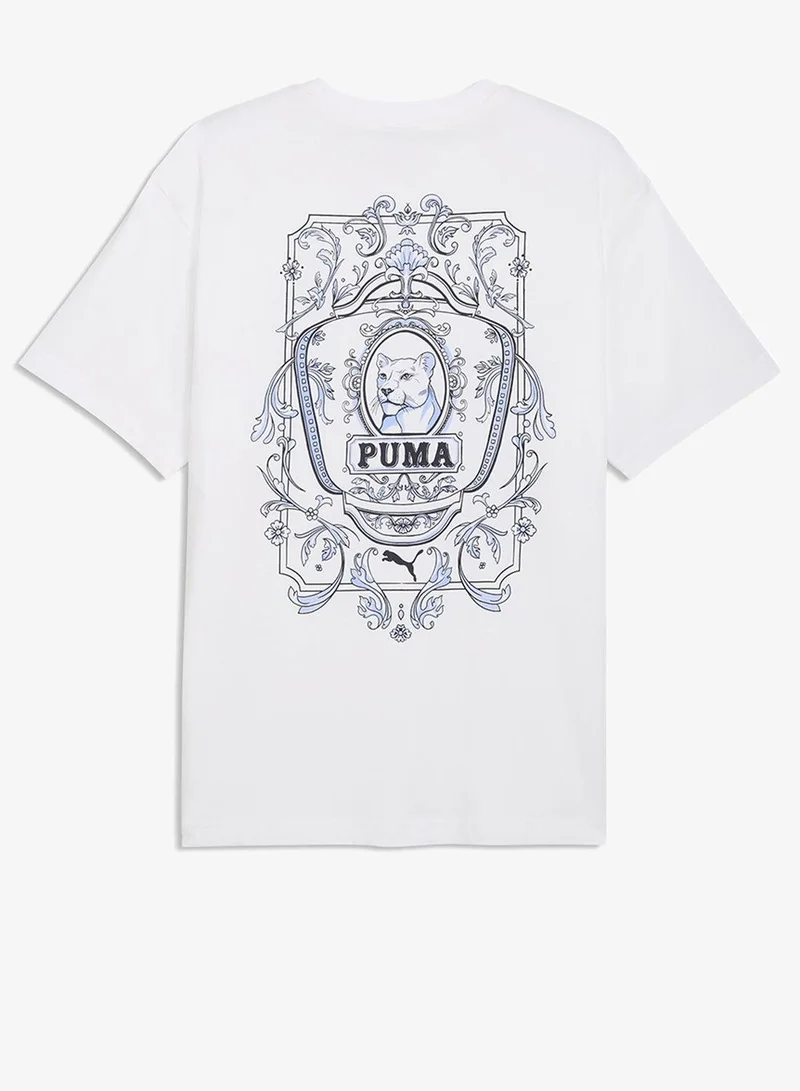 بوما تيشيرت برسومات بلاط البحر الأبيض المتوسط