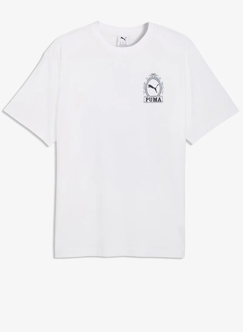 بوما تيشيرت برسومات بلاط البحر الأبيض المتوسط