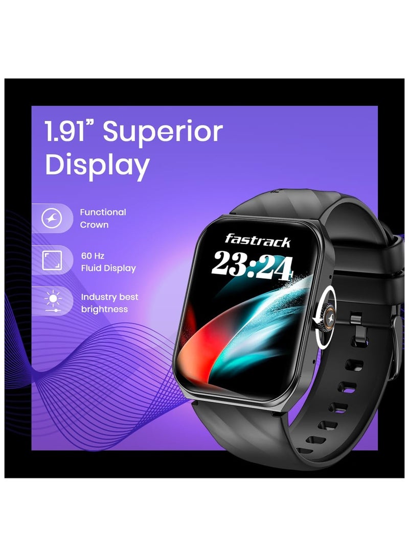 Fastrack New Limitless X2 Smartwatch|1.91" UltraVU with Rotating Crown|60 Hz Refresh Rate|Advanced Chipset|SingleSync BT Calling|NitroFast Charge|100+ Sports Mode & Watchfaces|Upto 5 Day Battery|IP68 - Image 2