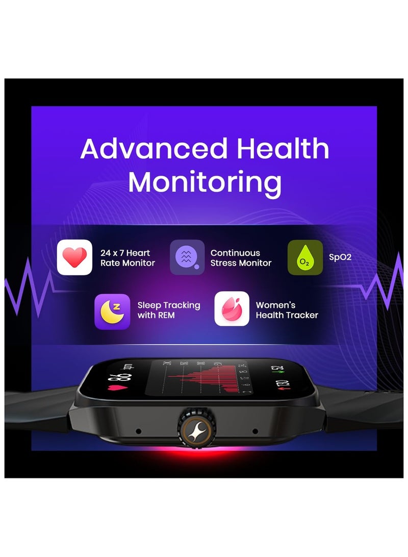 Fastrack New Limitless X2 Smartwatch|1.91" UltraVU with Rotating Crown|60 Hz Refresh Rate|Advanced Chipset|SingleSync BT Calling|NitroFast Charge|100+ Sports Mode & Watchfaces|Upto 5 Day Battery|IP68 - Image 3