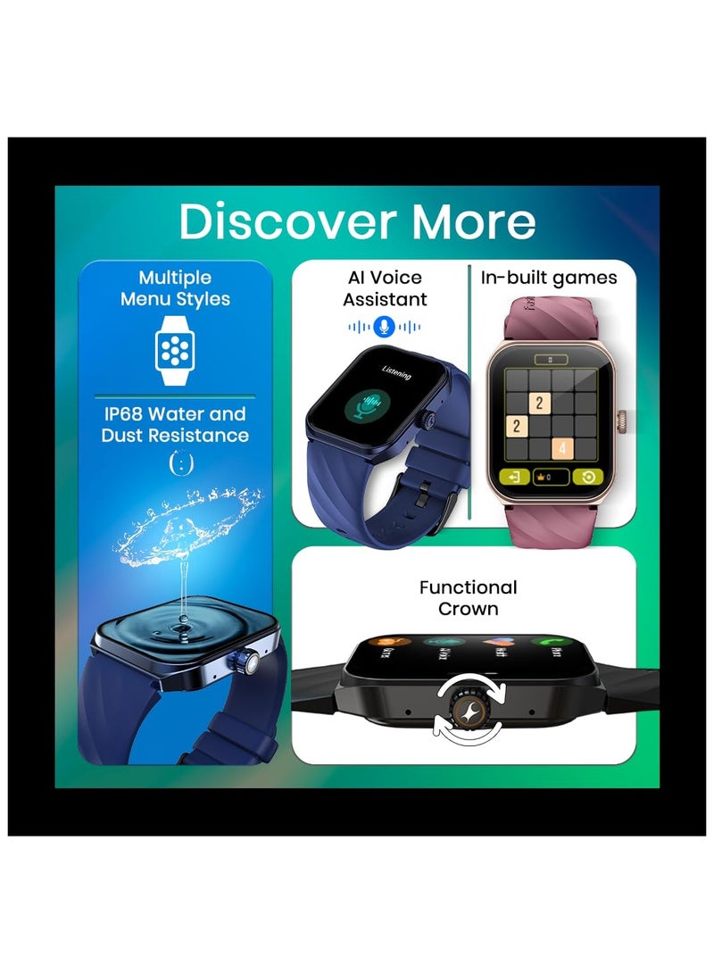 Fastrack New Limitless X2 Smartwatch|1.91" UltraVU with Rotating Crown|60 Hz Refresh Rate|Advanced Chipset|SingleSync BT Calling|NitroFast Charge|100+ Sports Mode & Watchfaces|Upto 5 Day Battery|IP68 - Image 5