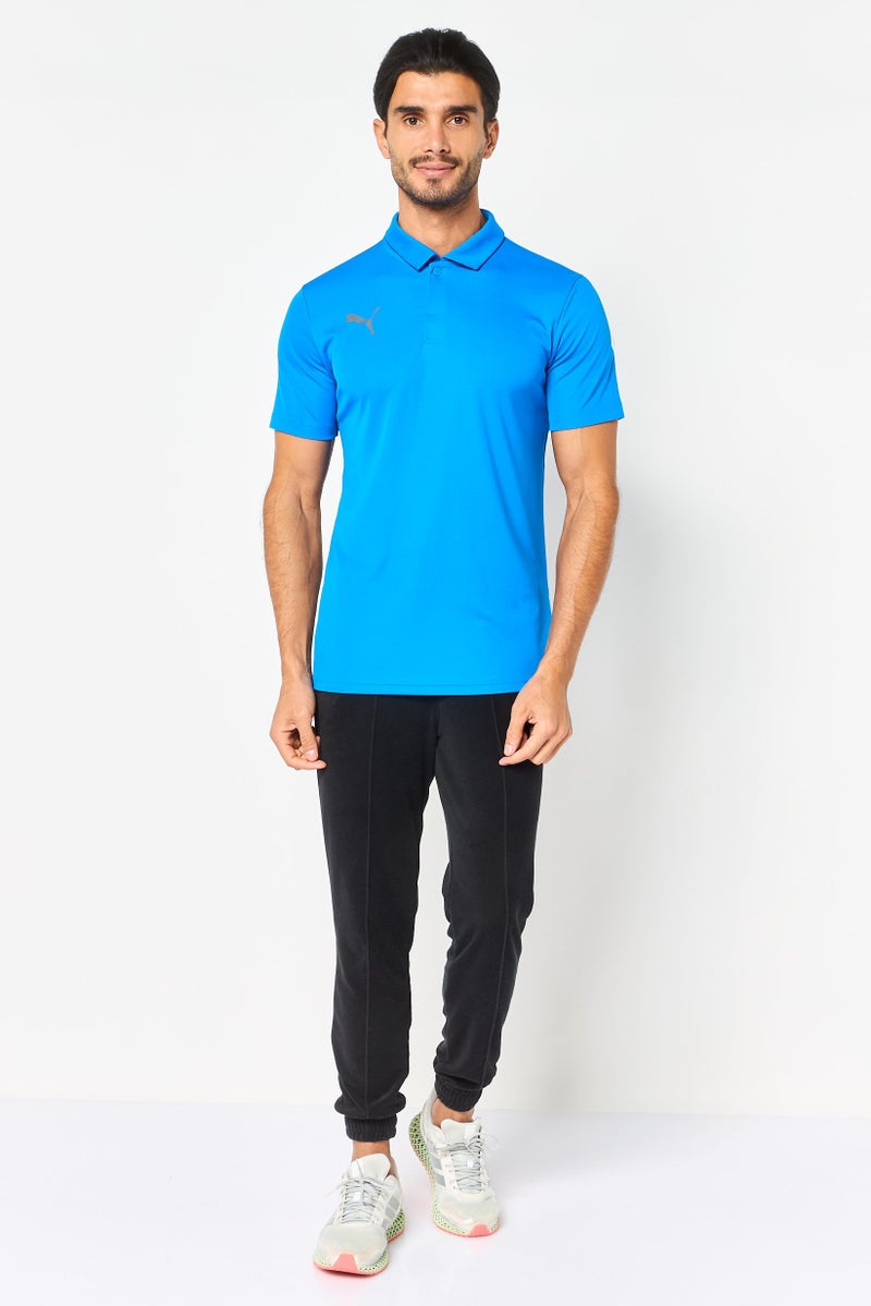 PUMA قميص بولو قصير الأكمام للرجال بتصميم نحيف، أزرق كهربائي - Image 4