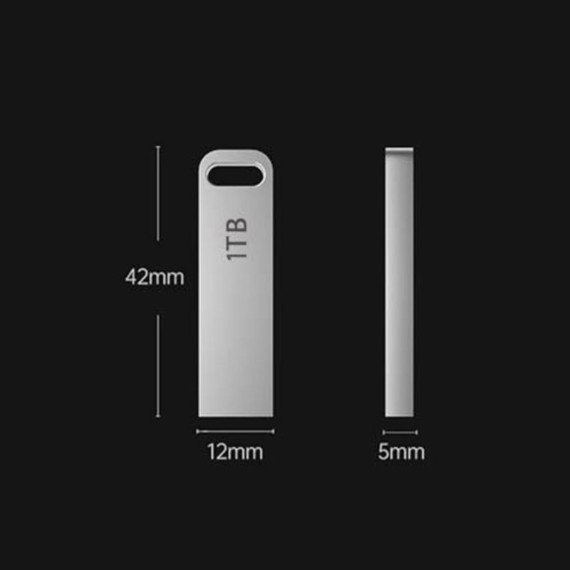 محرك أقراص USB 3.1 سعة 1 تيرابايت للاستخدام المكتبي، هيكل معدني، أسود، مقاوم للماء ونقل عالي السرعة - Image 3