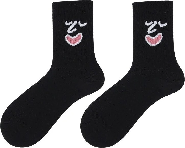 بي جي كي Unisex Colorful Face Patterned Tennis Socks Single