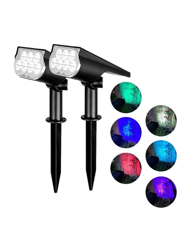 SISGL Outdoor Solar LED Lawn Lamp,Solar Spot Lights Outdoor Garden,IP65 Waterproof Solar Landscape Spotlights 2-in-1 Adjustable Solar Garden Wall Lights Cool White For Yard Pathway Pool Porch Walkway Lawn Decoration - Image 1