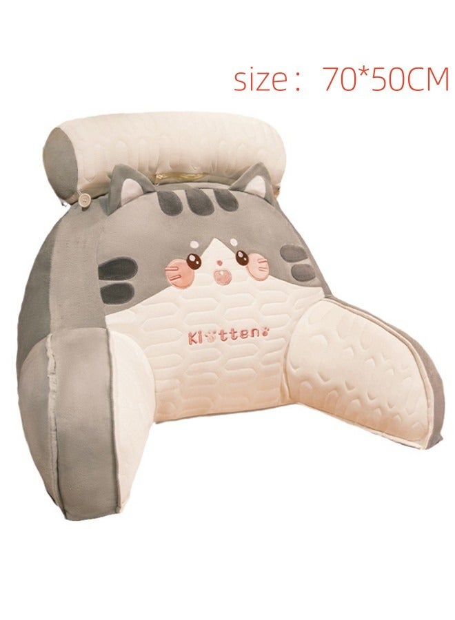 JCB CHIC وسادة مسند ظهر مسند سرير وسادة أريكة وسادة أريكة وسادة قراءة وسادة كرسي حماية خصر امرأة حامل بنمط كرتوني 70 × 50 سم - Image 2