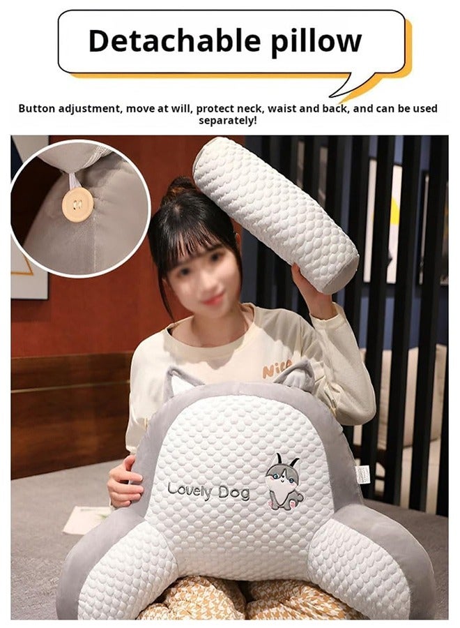 JCB CHIC وسادة مسند ظهر مسند سرير وسادة أريكة وسادة أريكة وسادة قراءة وسادة كرسي حماية خصر امرأة حامل بنمط كرتوني 70 × 50 سم - Image 4
