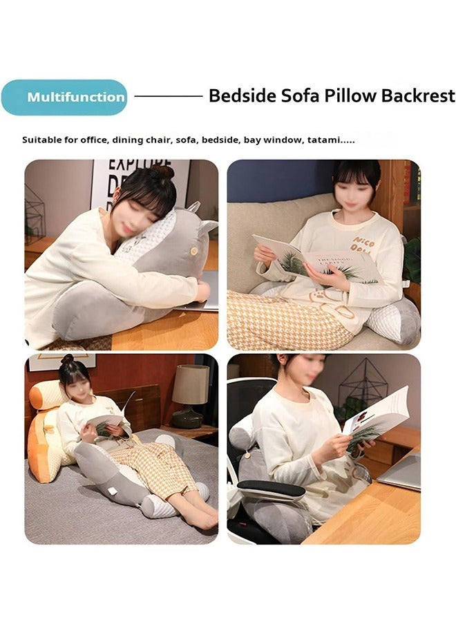 JCB CHIC وسادة مسند ظهر مسند سرير وسادة أريكة وسادة أريكة وسادة قراءة وسادة كرسي حماية خصر امرأة حامل بنمط كرتوني 70 × 50 سم - Image 5