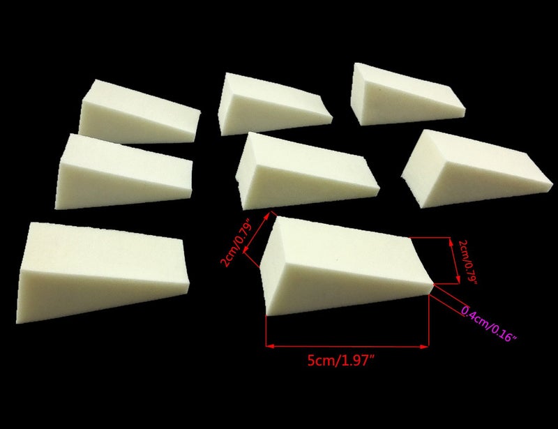 yueton Pack of 24 Nail Art Soft Sponge Polish Transfer DIY Manicure Tool - Image 2