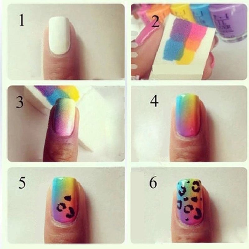 yueton Pack of 24 Nail Art Soft Sponge Polish Transfer DIY Manicure Tool - Image 3