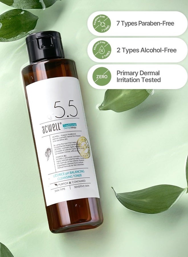 ACWELL Licorice pH Balancing Korean Toner for Cleansing 5.07 fl.oz. - Alcohol-Free PH5.5 Hydrating Facial Astringent - Skin Clearing, Reduce Pigmentation, Acne and Dark Spots - Image 5