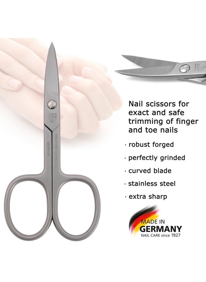 3 Swords Germany - Brand Quality Stainless Steel Inox Curved Nail Scissors (1 Piece) With Case For Manicure Pedicure Nail Care By 3 Swords Made In Germany - Image 1
