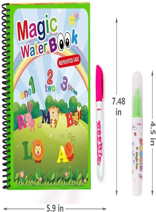 FEWORLD Water Coloring Reusable Books for Toddlers, Magic Paint with Water Doodle Book Toys,Paint with Water Books,Mess-Free Coloring Book,Portable Educational Doodle 1 Pcs. - Image 2
