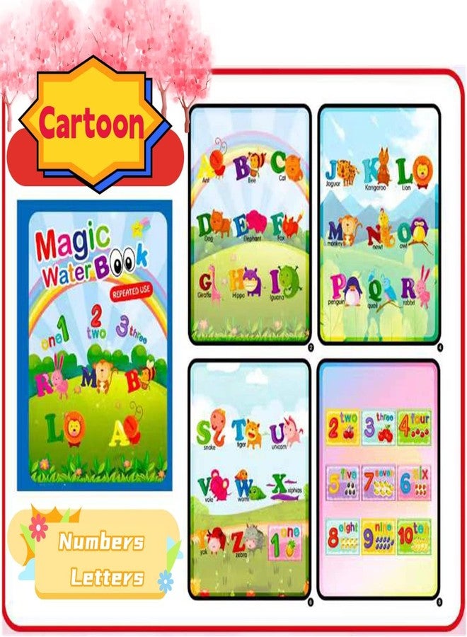 FEWORLD Water Coloring Reusable Books for Toddlers, Magic Paint with Water Doodle Book Toys,Paint with Water Books,Mess-Free Coloring Book,Portable Educational Doodle 1 Pcs. - Image 3