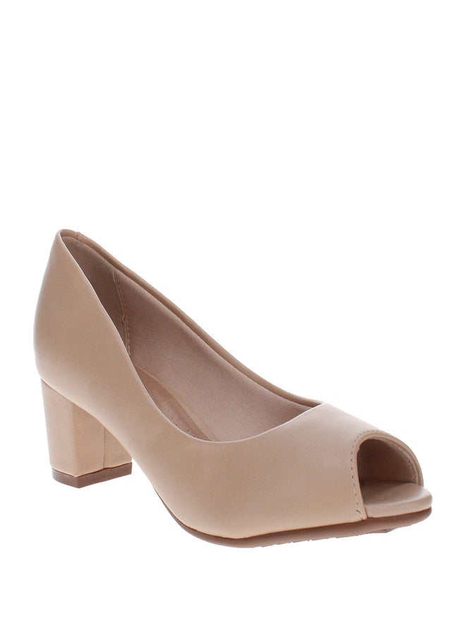 Beira Rio Solid Block Heel Shoes - Image 1