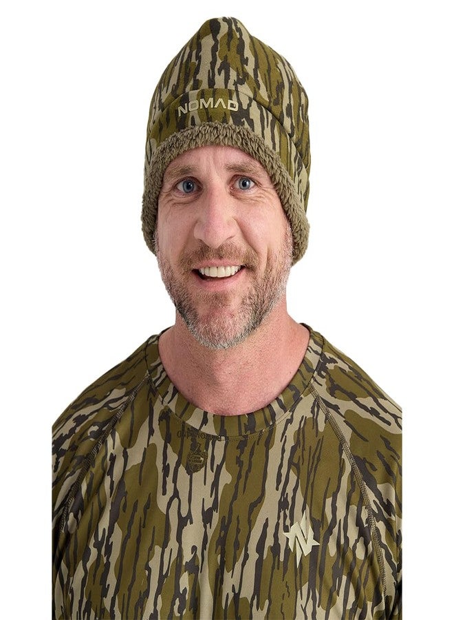 Nomad Mens Harvester VX3 Beanie Hat, Insulated, Quiet, Comfortable Hunting Headwear, Mossy Oak Bottomland Camo, One Size - Image 1