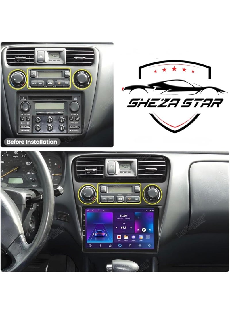 SHEZA STAR Android Car Stereo for Honda ACCORD 6 1998-2003 4GB RAM 32GB ROM Support Carplay, M-Link Wi-Fi BT, Radio GPS, 9 Inch IPS Touch Screen with AHD Camera Included - Image 2