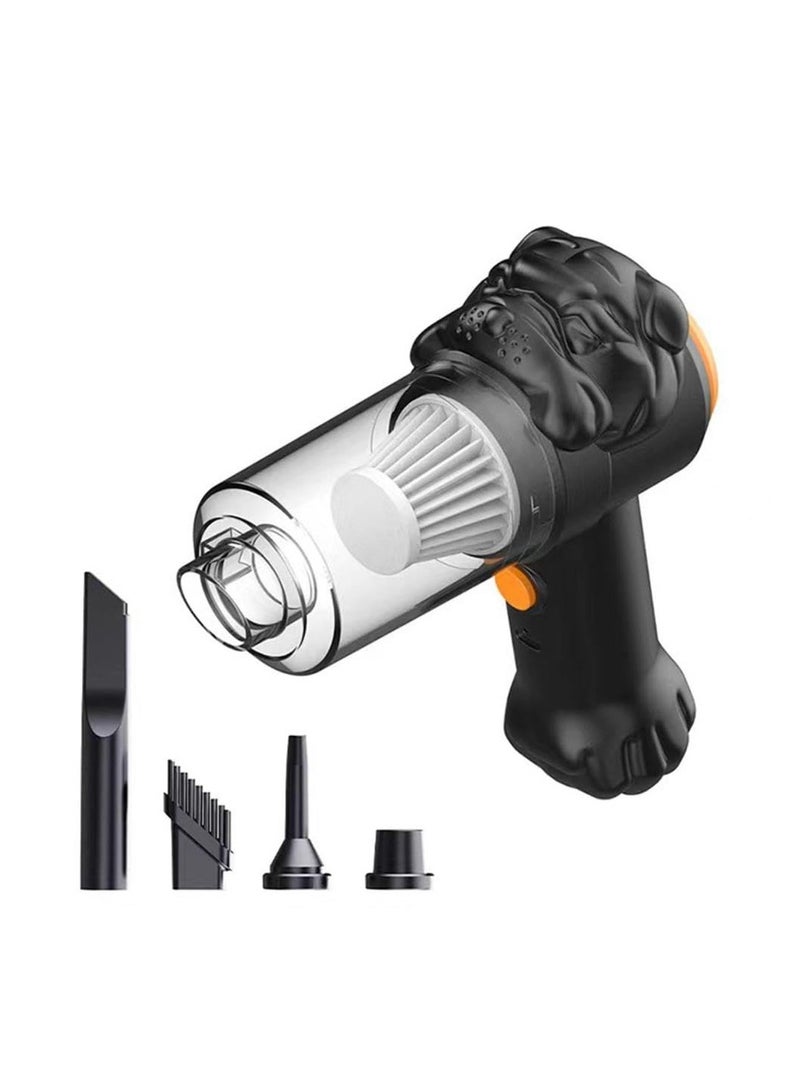 SYOSI Car Handheld Vacuum, Powerful Suction Small Car Vacuum Cleaner Cordless Handheld Vacuum with Powerful Suction & Portable Size for Car Home Office Pets Hair Cleaning, USB Fast Charging - Image 1