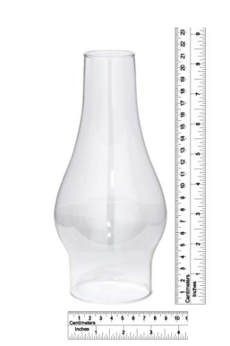 B&P Lamp® 3 Inch Base by 8 1/2 Inch Height Clear Glass Oil or Kerosene Lamp Chimney - Image 3