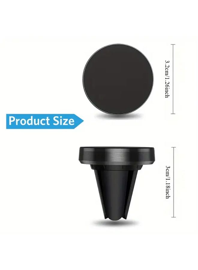حامل مغناطيسي للهاتف في السيارة، مثبت فضي على فتحات التهوية، مناسب لجميع الهواتف الذكية، بقبضة قوية - Image 4