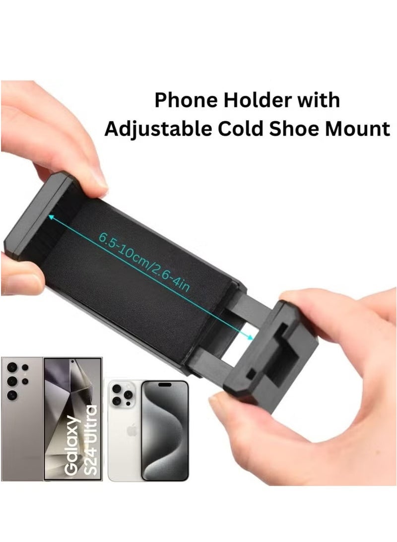 A ZONE Video Making Kit – Portable Camera Stabilizer, Fill Light, Microphone, Universal Photography & Video Handheld Vlog Stand Stabilizer Kit for Phone & Camera Video Recording – Complete Vlogging Setup for Content Creators - Image 3