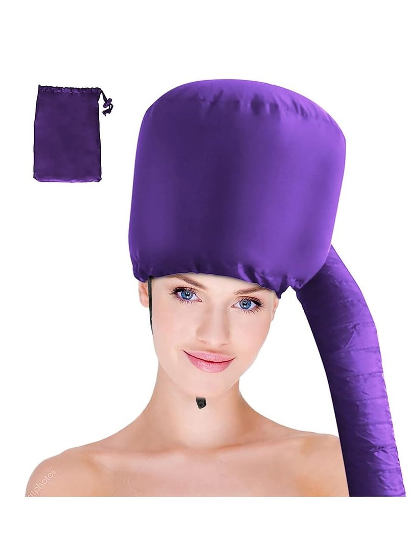 Frclona Hair Dryer Bonnet - Upgraded Bonnet Hair Dryer with Longer Extended Hose for Easy Styling, Curling and Deep Conditioning, Purple, One Size Fits All  - Image 1