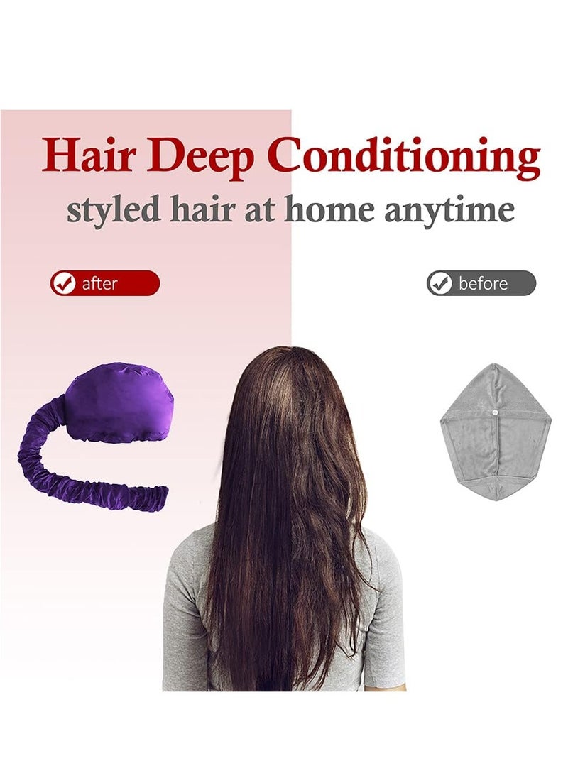 Frclona Hair Dryer Bonnet - Upgraded Bonnet Hair Dryer with Longer Extended Hose for Easy Styling, Curling and Deep Conditioning, Purple, One Size Fits All  - Image 3