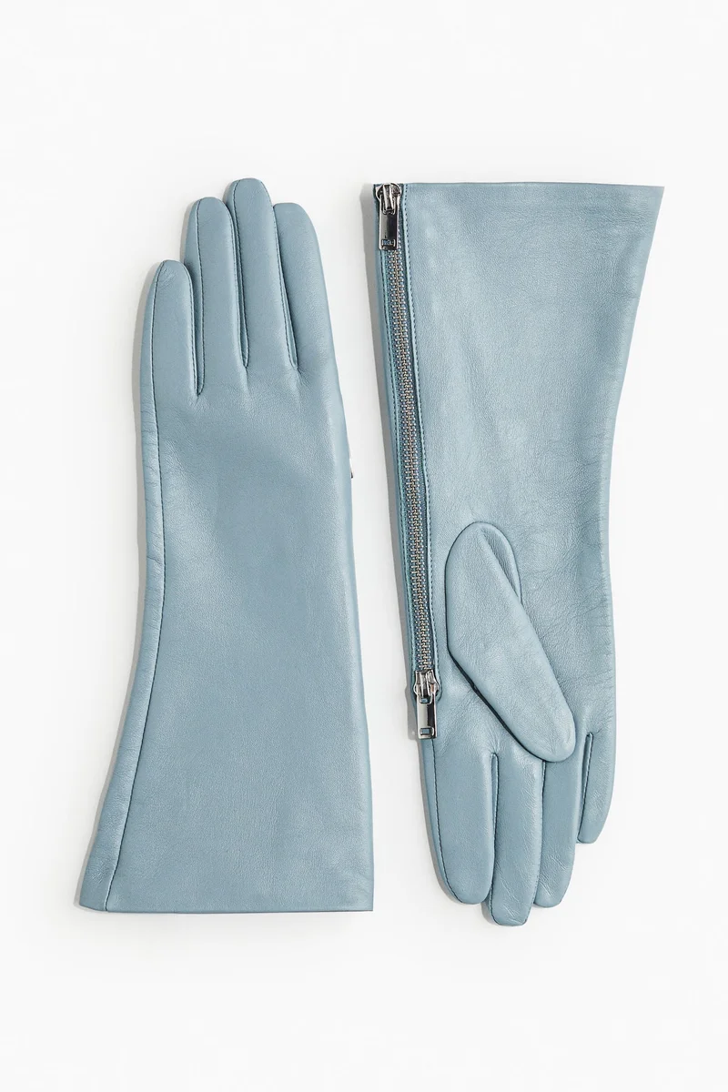H&M Zipped leather gloves