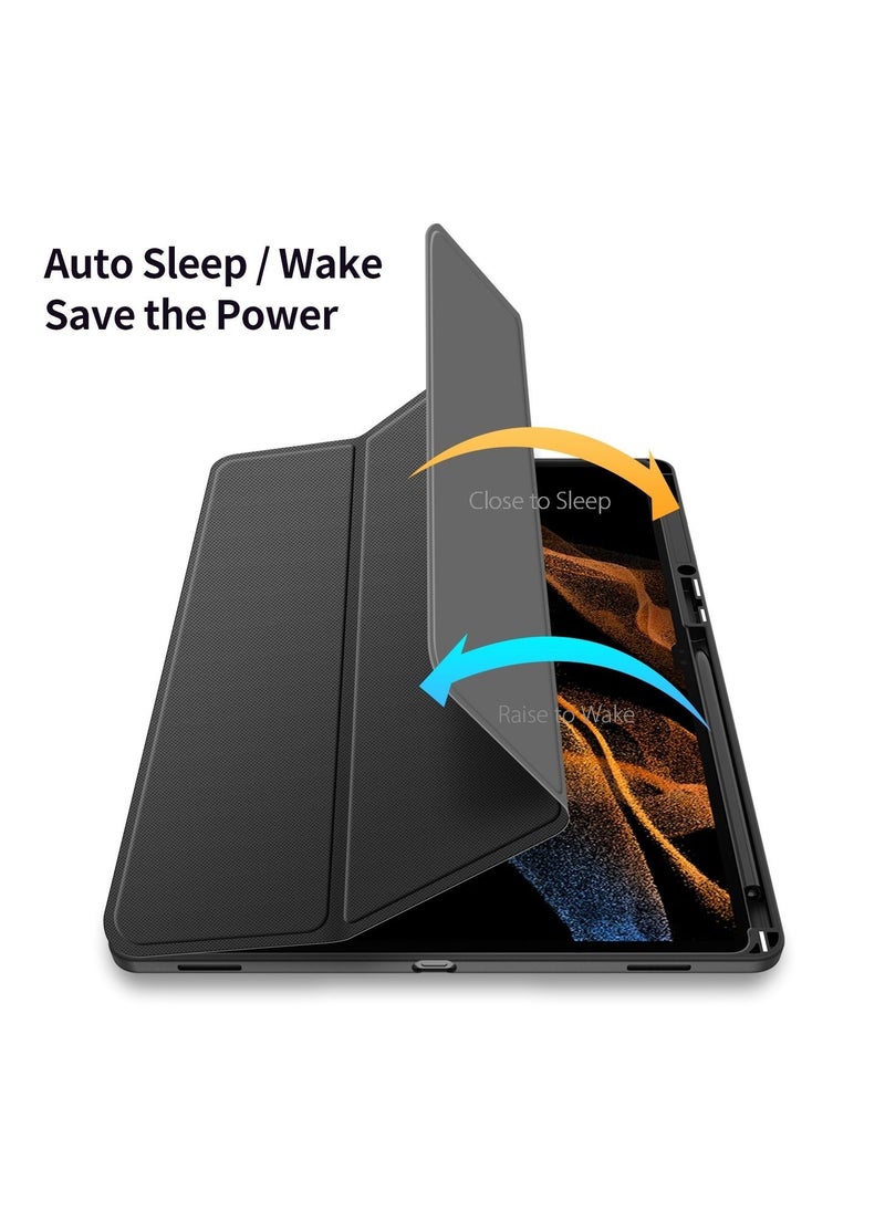 DUX DUCIS For Samsung Galaxy Tab S8 Ultra DUX DUCIS TOBY Series Horizontal Flip Leather Tablet Case(Black)  - Image 4